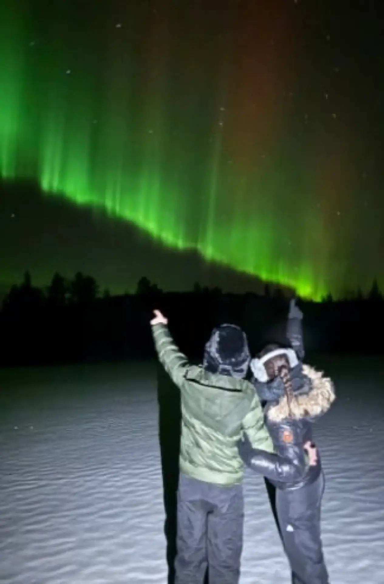 Guests under the northern lights
